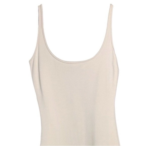 Sexy Stretch Tan Tank Bodycon Dress Vaction Beach Brunch Hot Size Medium - Picture 3 of 4